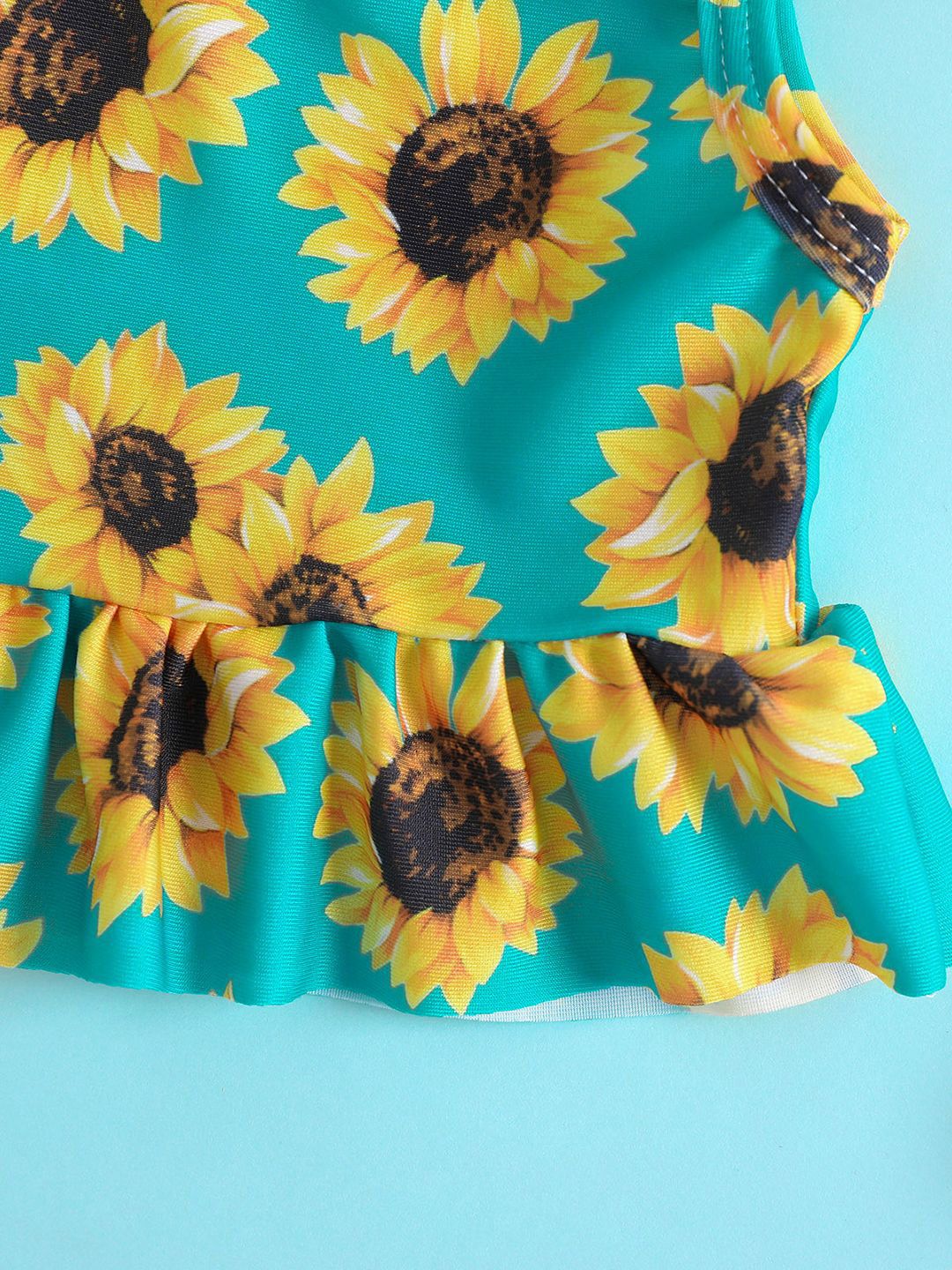 YK Infant Girls Floral Printed Top & Briefs Swim Set