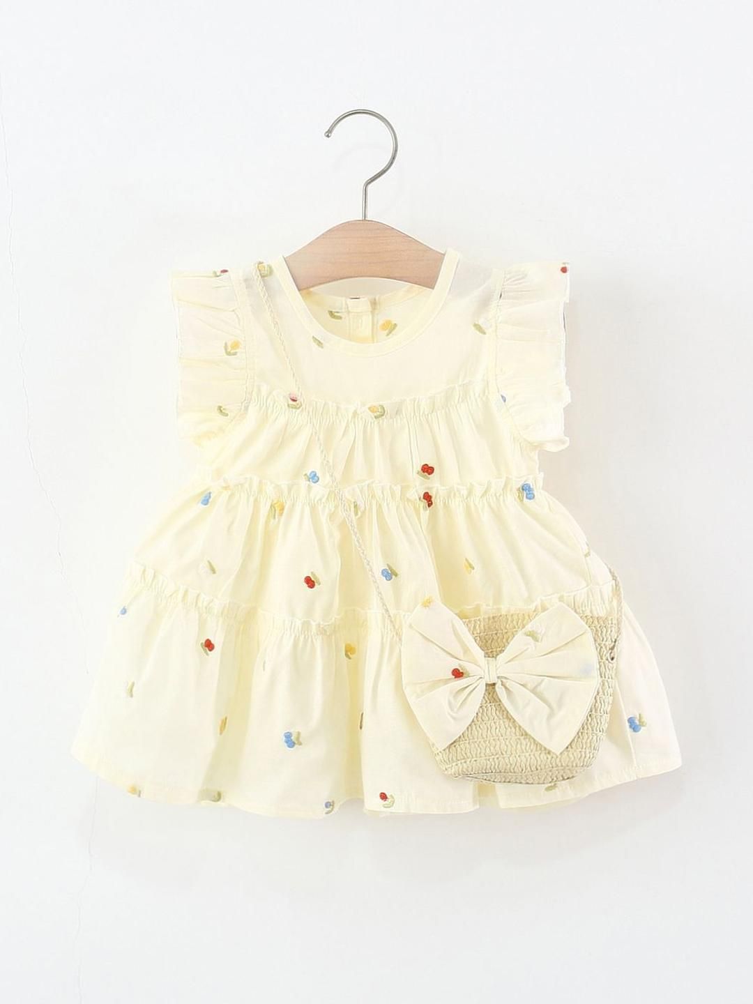 YK Hiasan Lengan Glute Fit & Flare Dress