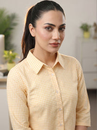 Mamicha Checked Shirt Style Top