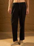 Dennison Men Striped Double Pleated Korean Baggy Fit Trouser
