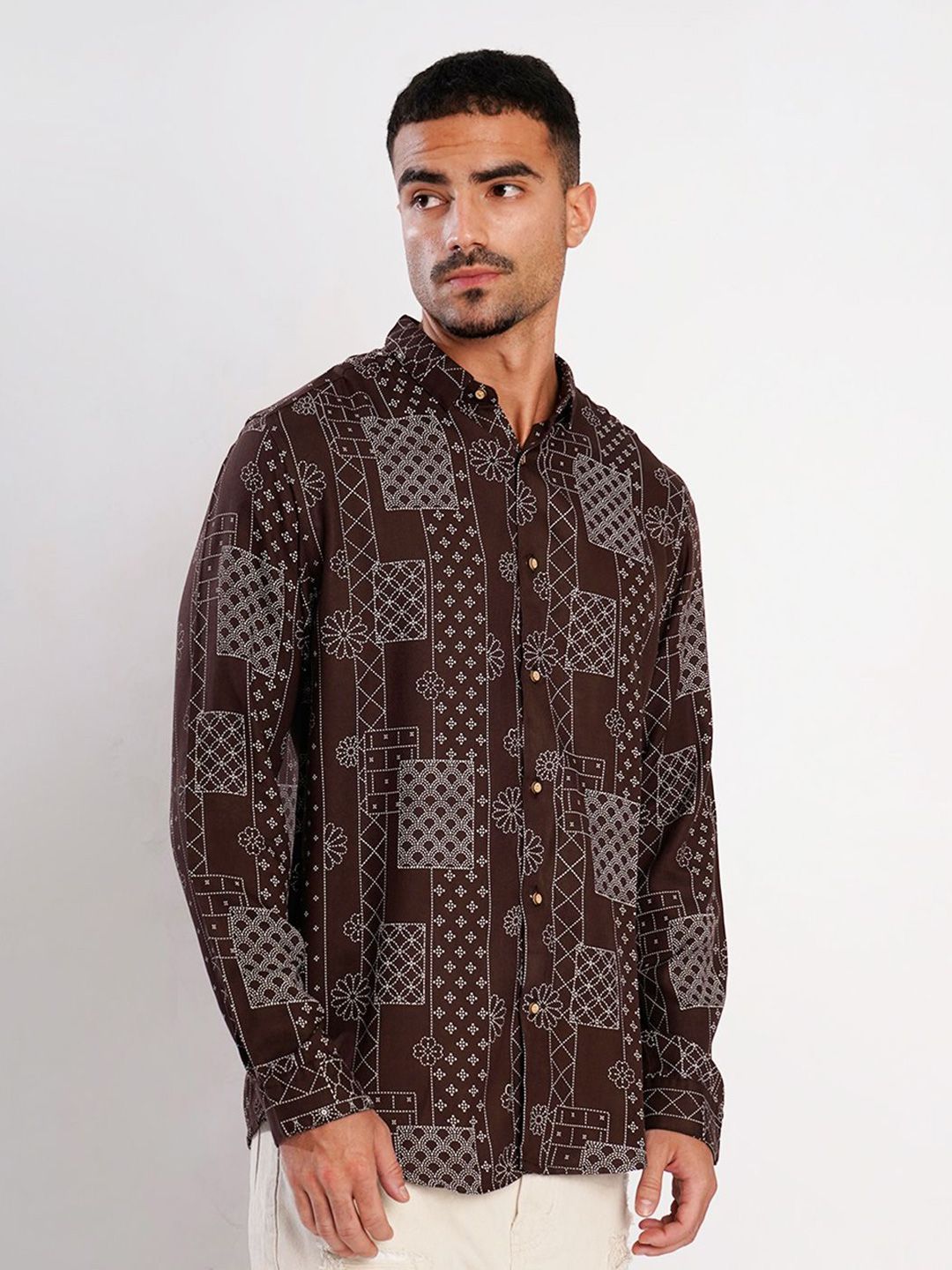 Bene Kleed Abstract Printed Casual Shirt