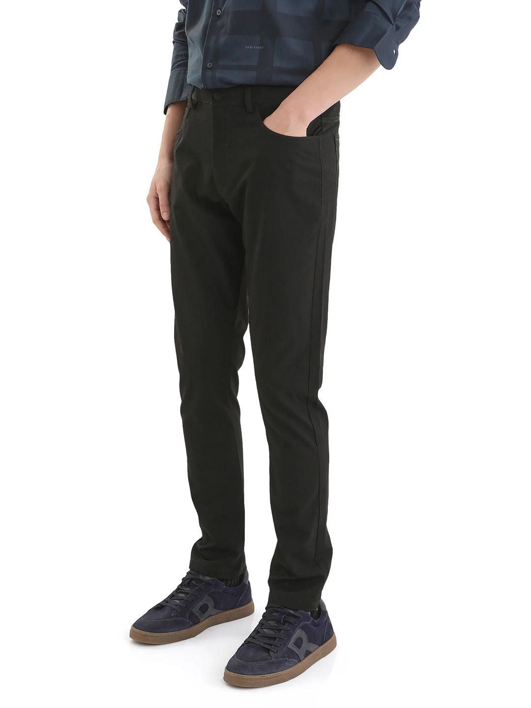 RARE RABBIT Men Comfort Low Distress Stretchable Jeans