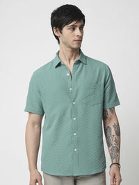 VASTRADO Men Classic Spread Collar Solid Slim Fit Casual Shirt