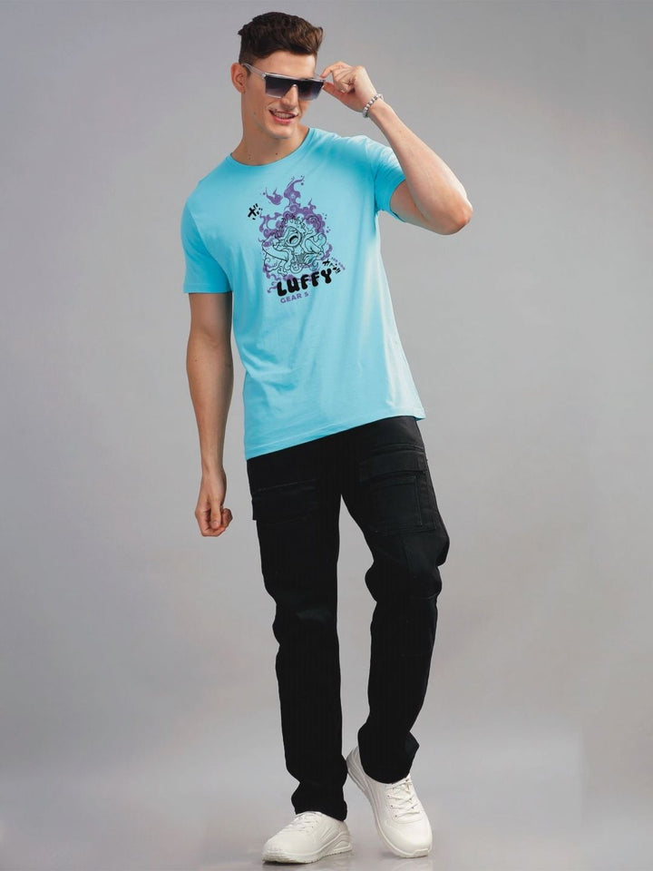 ADRO Men Typography Printed Applique T-shirt