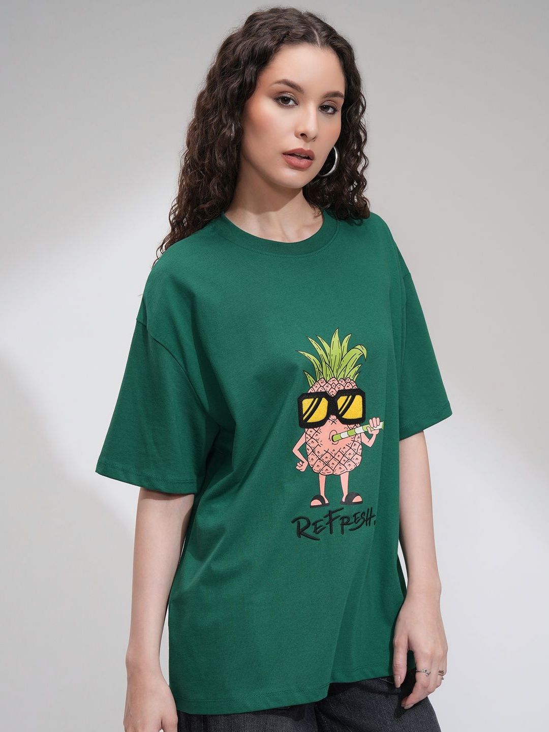 Street By Tokyo Talkies Women Graphic Printed Oversized T-Shirt