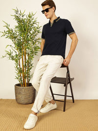 Thomas Scott Men Solid Polo Collar T-shirt