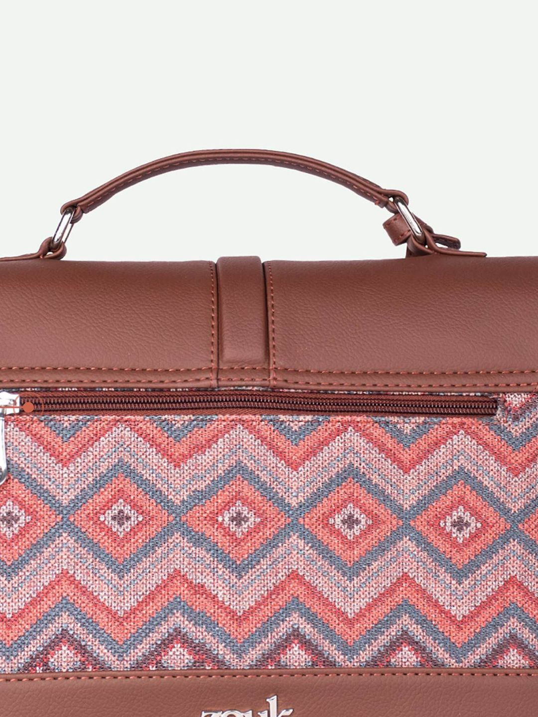 ZOUK Gwalior Weaves Printed Structured Satchel