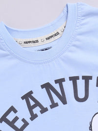 Happy Faces Boys Peanuts Printed Pure Cotton T-shirt