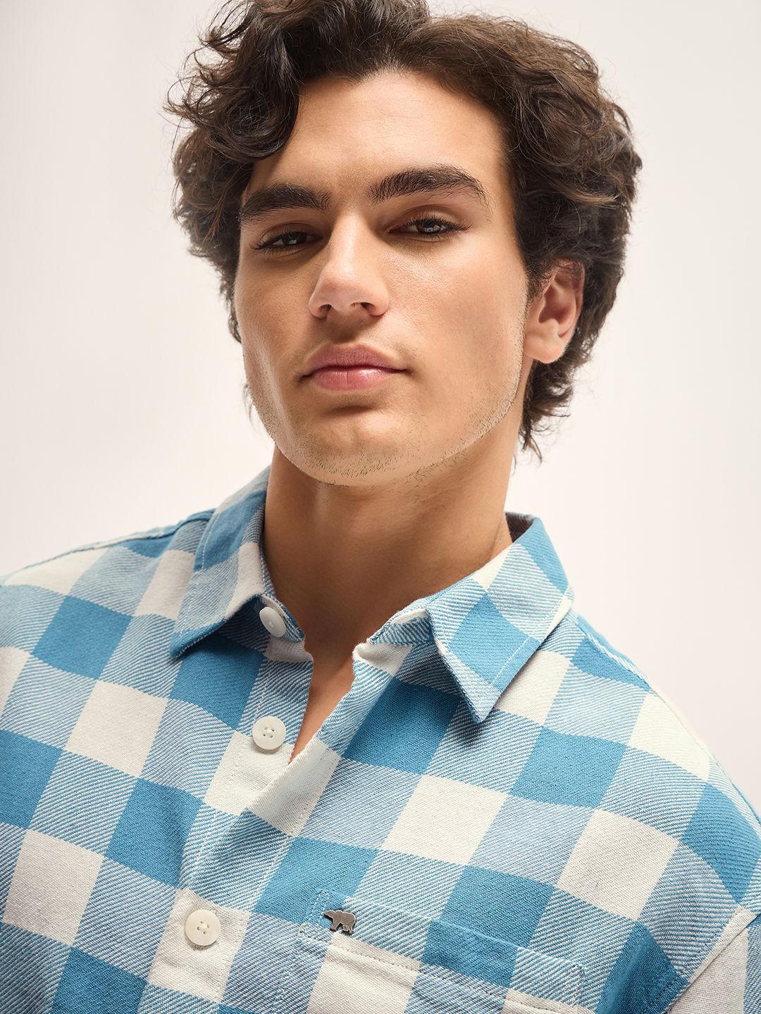 THE BEAR HOUSE Men Gingham Checks Opaque Checked Casual Shirt