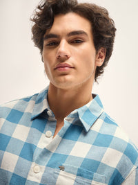 THE BEAR HOUSE Men Gingham Checks Opaque Checked Casual Shirt