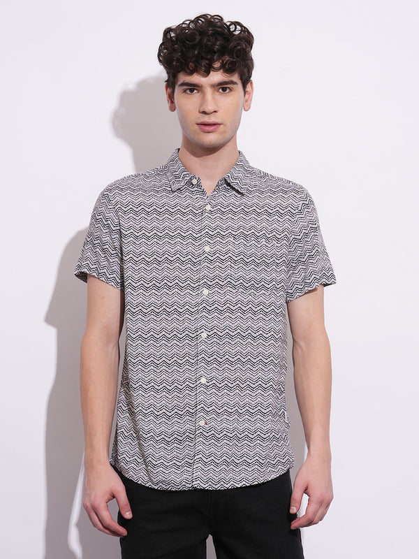 Being Human Men Classic Opaque Printed Casual Shirt