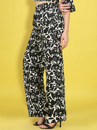 Cutiekins Girls Floral Printed Knitted Palazzos