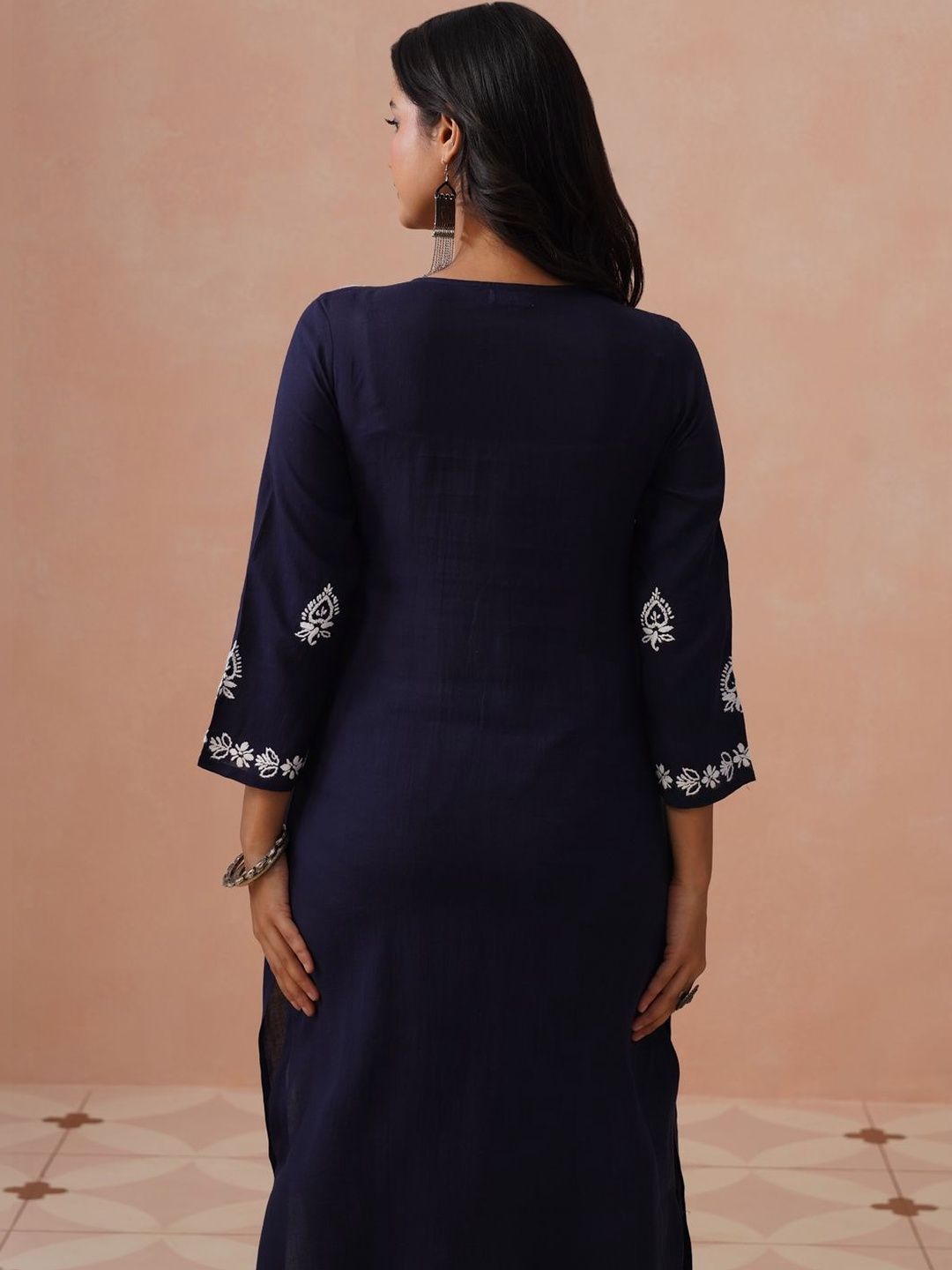 House of Chikankari Women Embroidered Thread Work Kurta