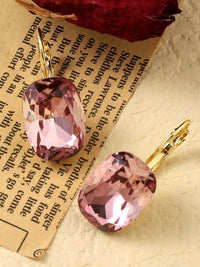 SALTY Gem Stone Studded Contemporary Mystic Sparkle Hoop Earrings