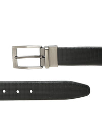 Teakwood Leathers Men Textured Leather Reversible Formal Belt