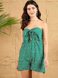 Berrylush Women Printed Strapless Jumpsuit