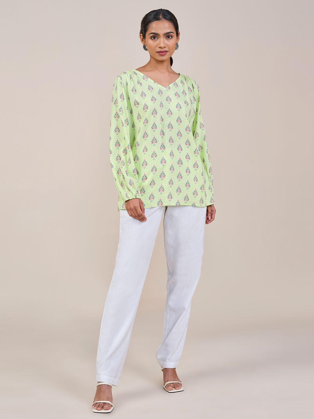Global Desi Women Floral Printed Top