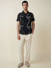 Thomas Scott Men Embroidered Regular Fit Casual Shirt