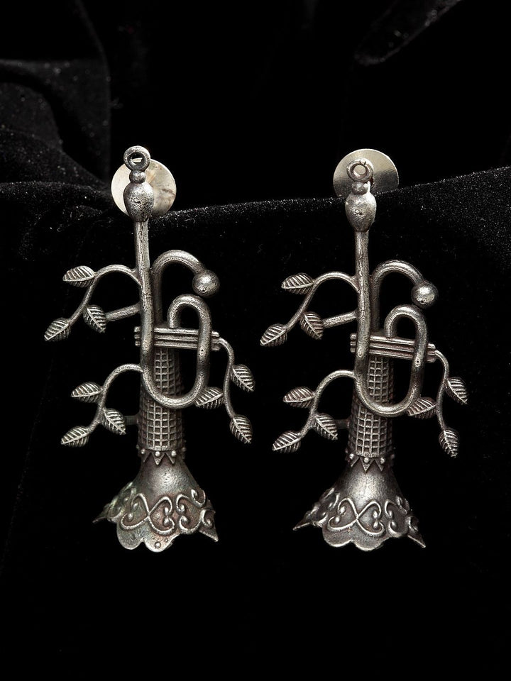 Anouk Silver Plated Contemporary Drop Earrings