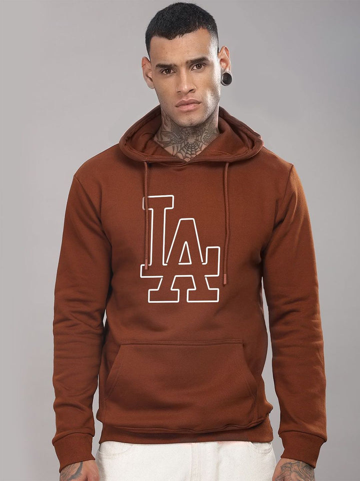 ADRO Men Graphic Printed Hood Cotton Pullover Sweatshirt