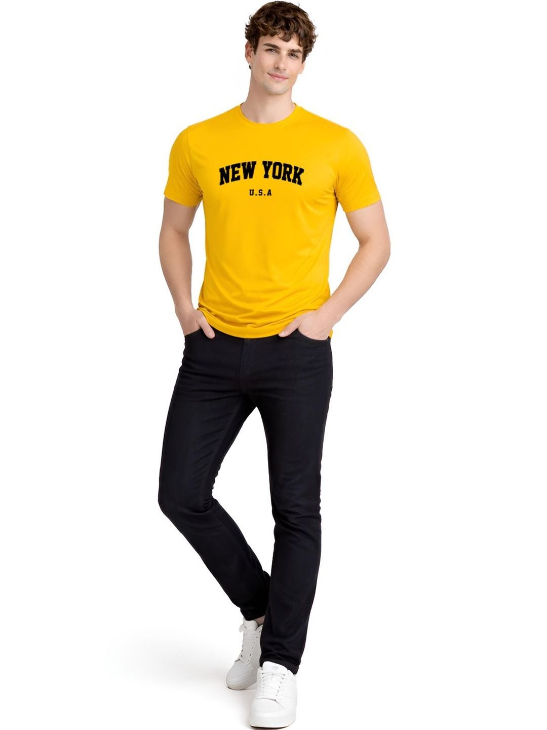 ADRO Men Typography Printed T-shirt