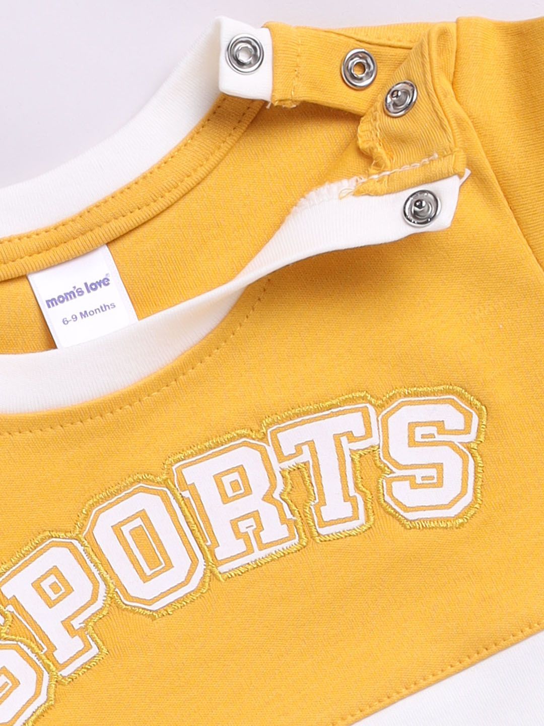 Moms Love Infant Boys Colorblocked Printed Pure Cotton Clothing Set