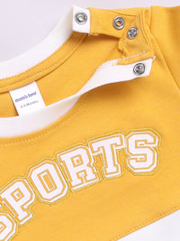 Moms Love Infant Boys Colorblocked Printed Pure Cotton Clothing Set