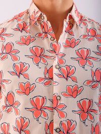 The Indian Garage Co Men Slim Fit Floral Printed Resortwear Shirt