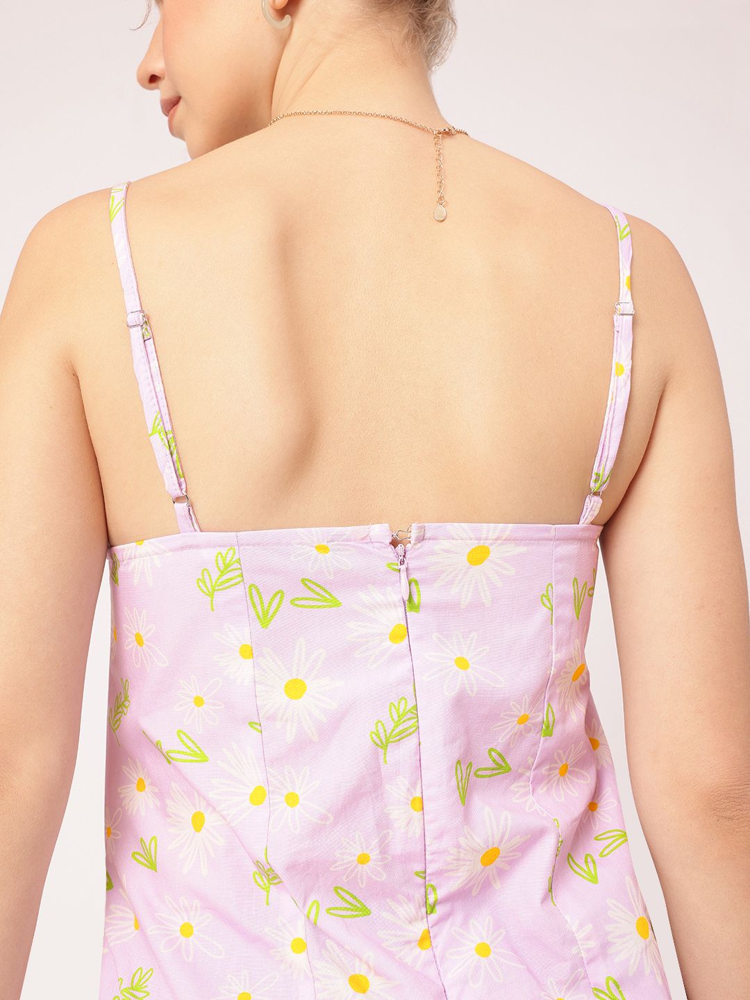 DressBerry Sunny Sketches Printed Strappy Mini Wrap Dress