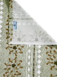 KLOTTHE Green Floral Cotton Single Bedsheets