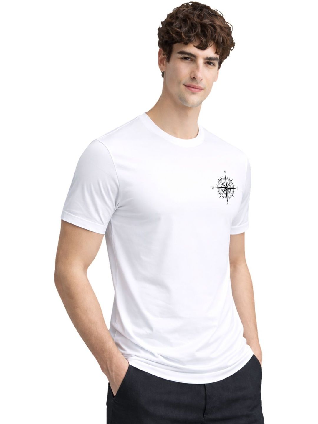 ADRO Men Grapic Printed Round Neck Cotton T-shirt