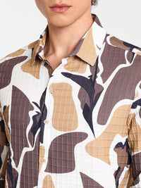 Campus Sutra Men Comfort Spread Collar Abstract Printed Casual Shirt