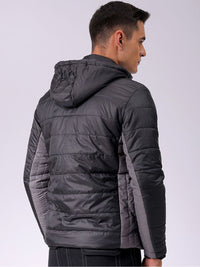 The Indian Garage Co Men Colourblock Slim Fit Hooded Puffer Jacket