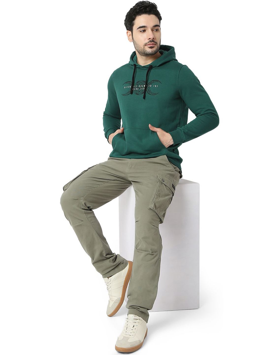 Spykar Men Sweatshirt Hooded