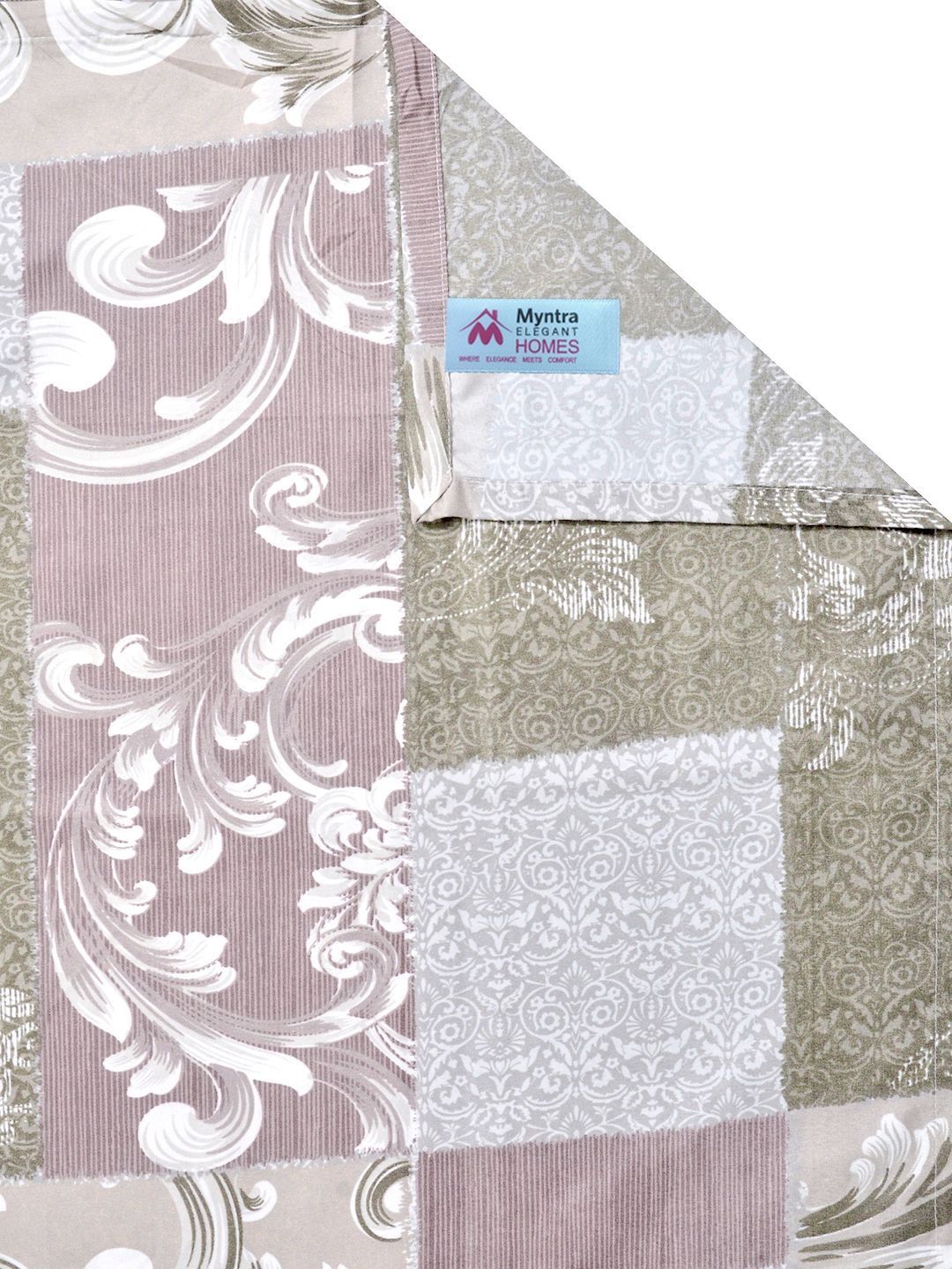Myntra Elegant Homes Multicoloured Floral 300 TC King Bedsheet with 2 Pillow Covers