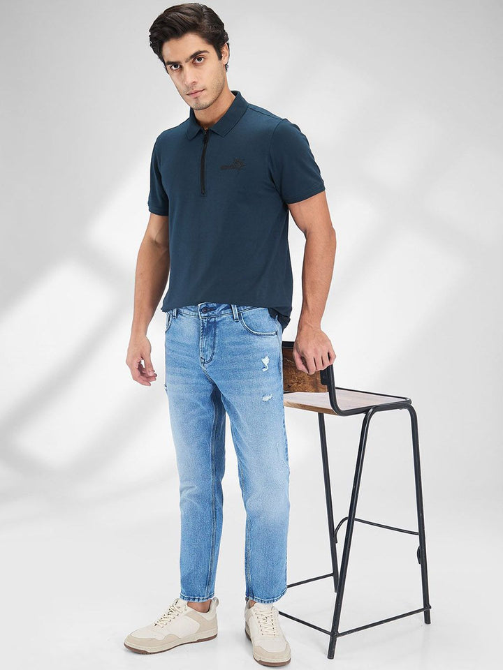 SPYKAR Men Slim Fit Heavy Fade Stretchable Jeans
