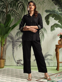 Bani Women Embroidered Shirt With Trousers Co-Ords