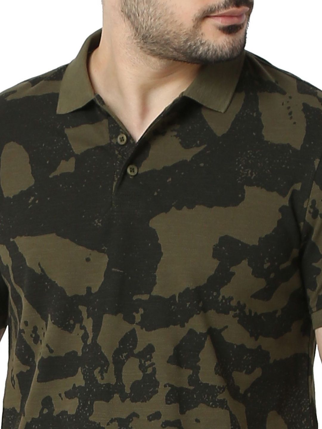 SPYKAR Men Typography Printed Polo Collar Pockets Slim Fit T-shirt