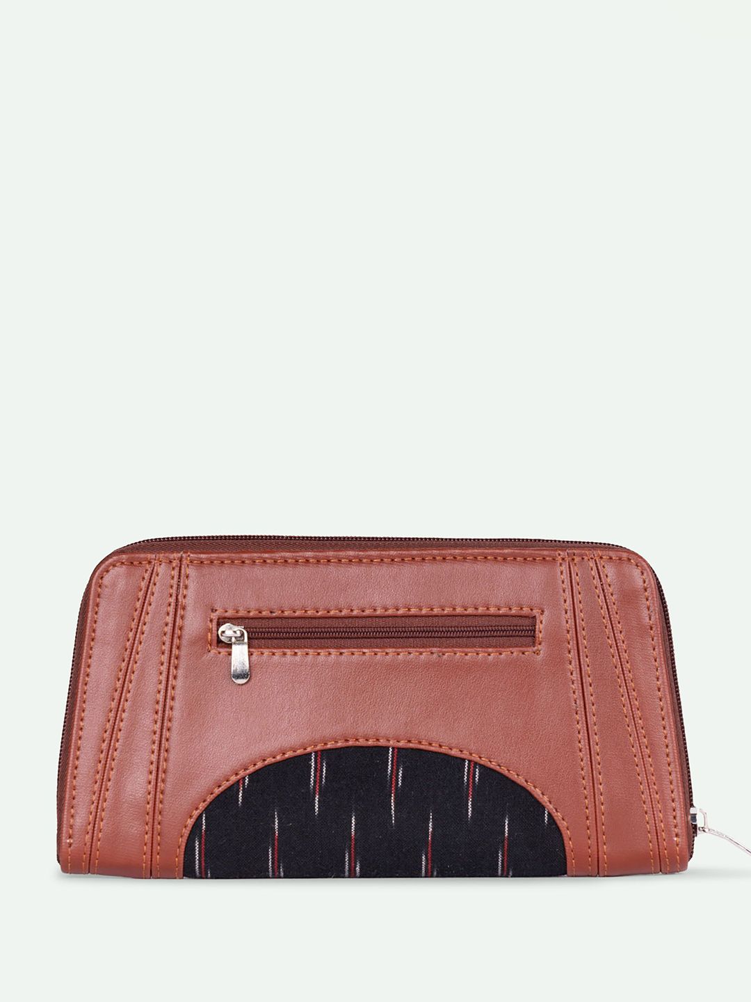 ZOUK Women Ethnic Motifs Printed Leather Zip Around Wallet