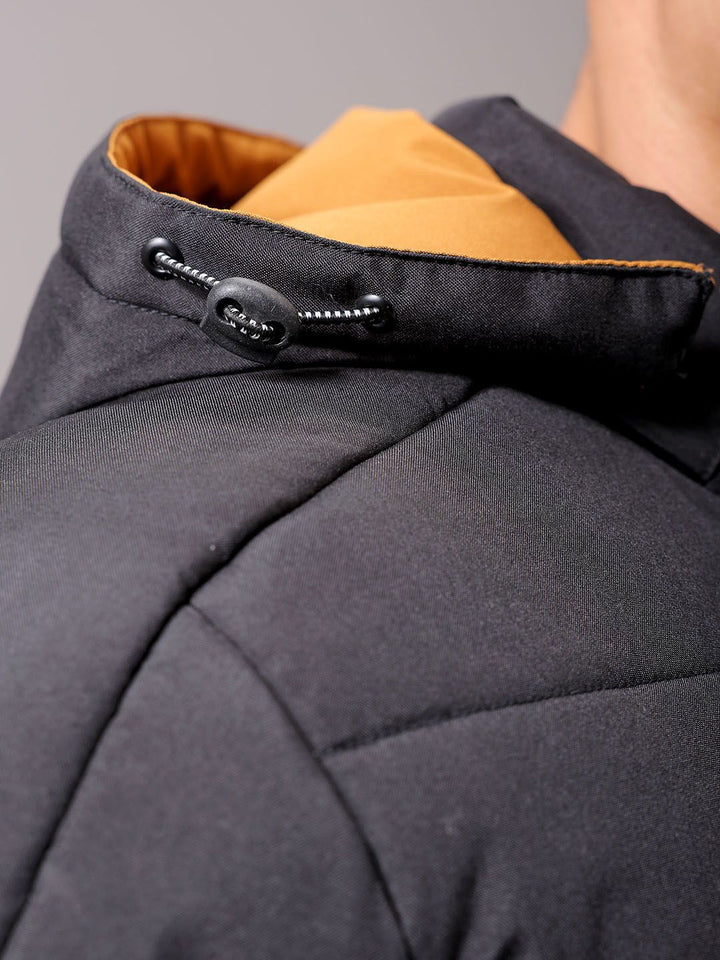 The Indian Garage Co Men Hooded Colourblocked Casual Puffer Jacket