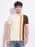 Being Human Men Colourblocked Polo Collar T-shirt