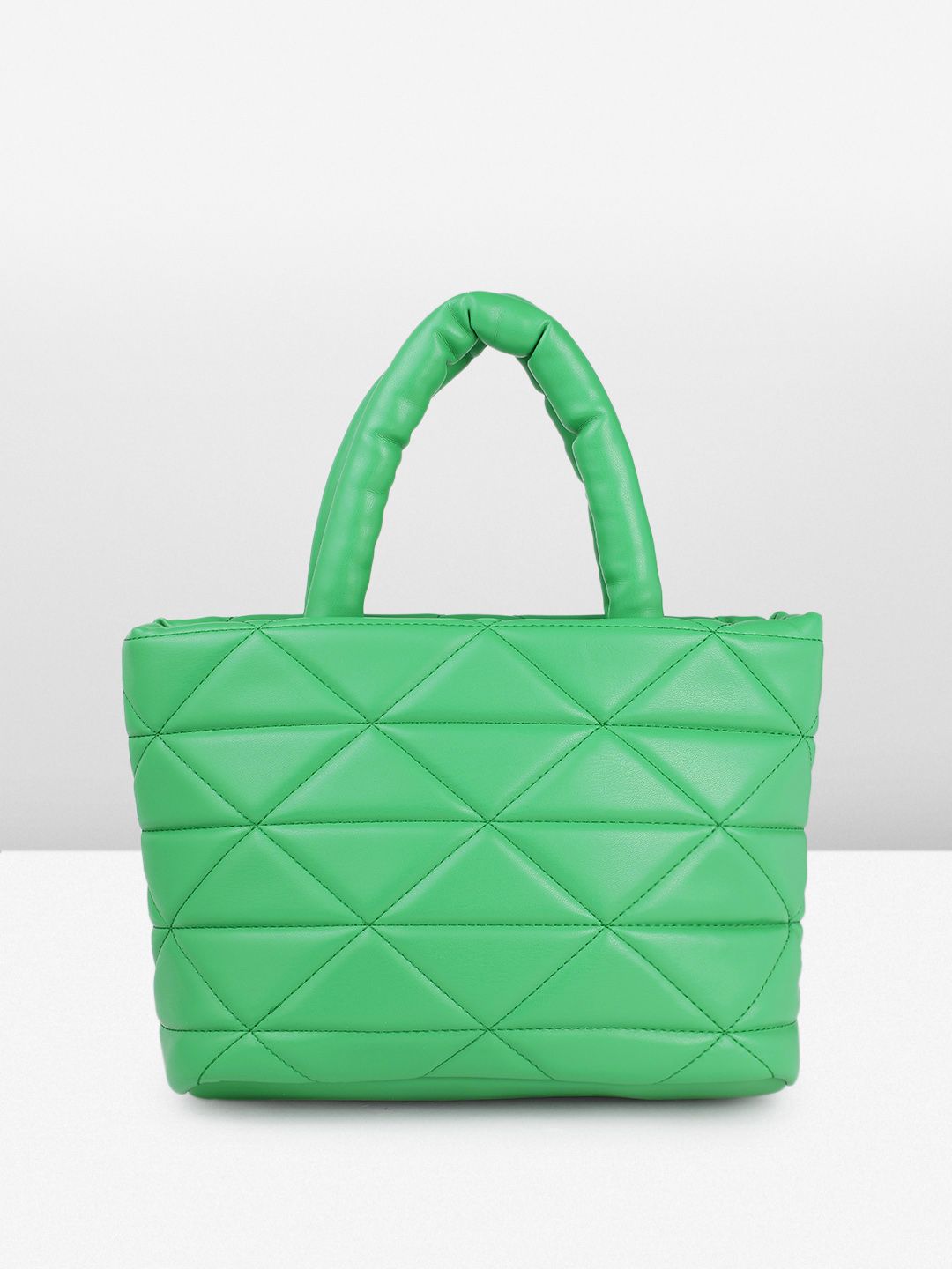 DressBerry Structured Quilted Handheld Bag with Pouch