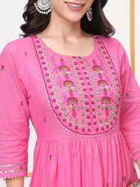 Vishudh Embroidered Tiered Maxi Ethnic Dresses