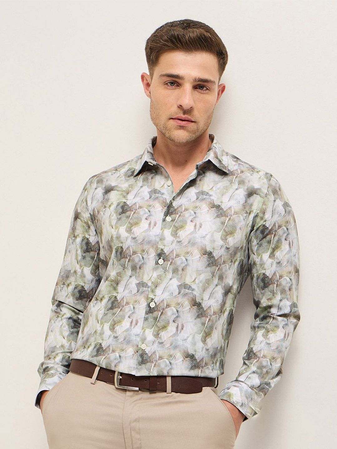 THE BEAR HOUSE Men Tailored Fit Opaque Printed Formal Shirt