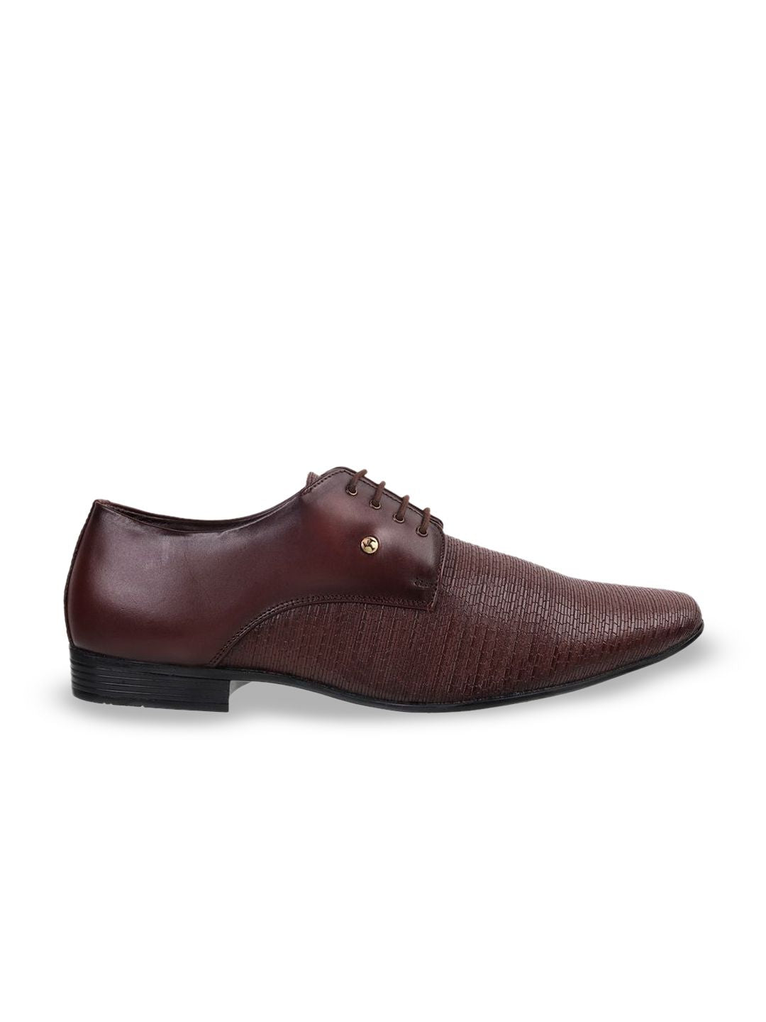 Mochi Men Leather Solid Lace-Ups Formal Derbys