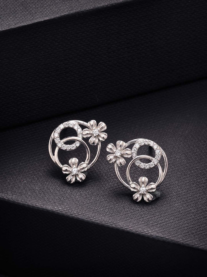 Kancing Zirkonia Kubik Bersalut Rhodium PANASH 925 Sterling Perak