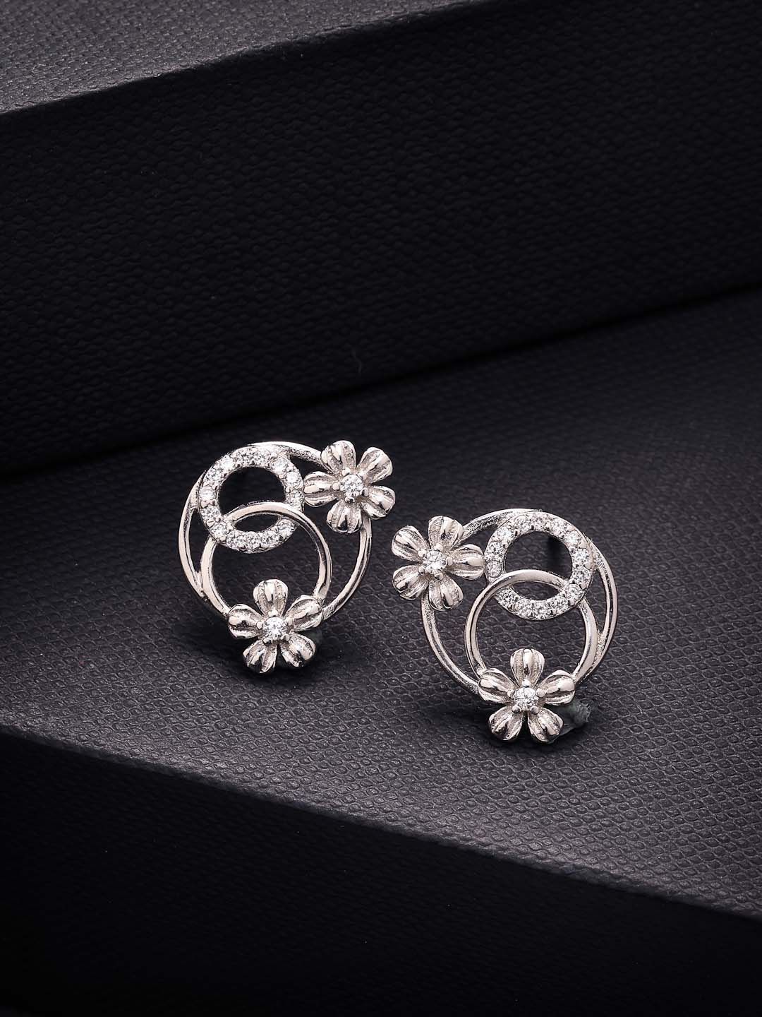 Kancing Zirkonia Kubik Bersalut Rhodium PANASH 925 Sterling Perak