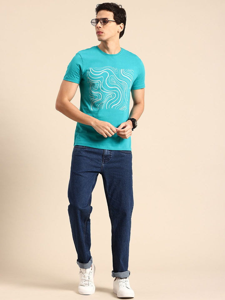 Being Human Abstract Printed Pure Cotton T-shirt