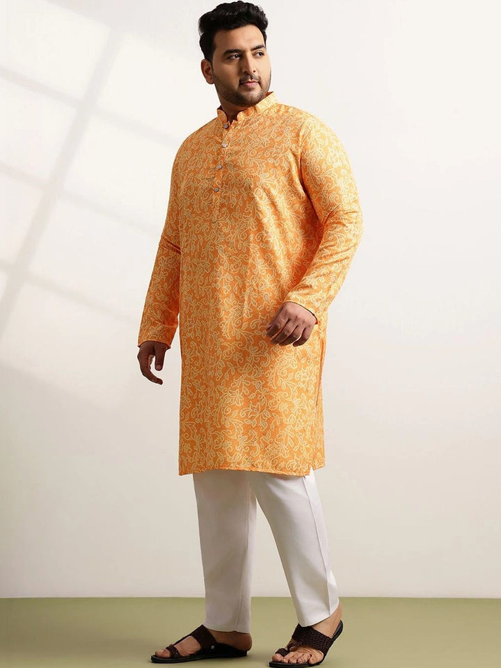 SOJANYA PLUS Men Ethnic Motifs Printed Regular Kurta with Pyjamas