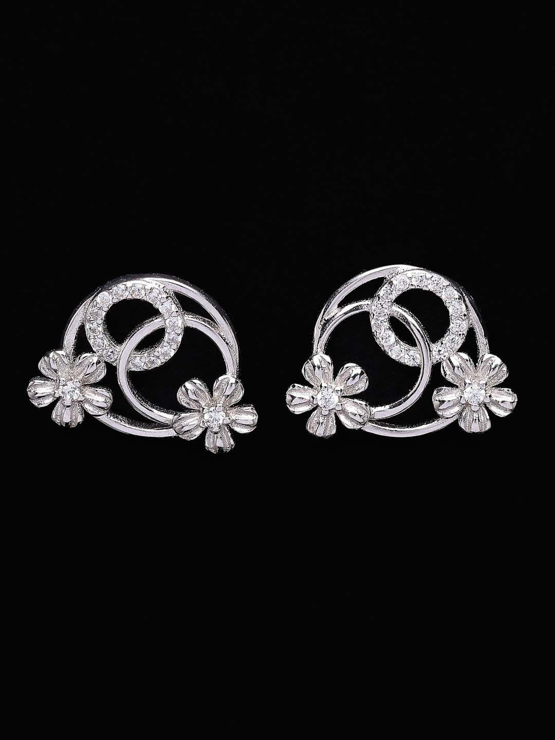 Kancing Zirkonia Kubik Bersalut Rhodium PANASH 925 Sterling Perak